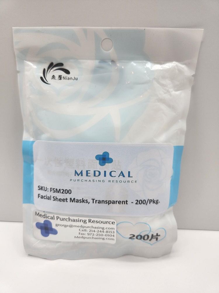 Mask, Transparent Facial Sheet Masks (Disposable), Pkg 200 - Image 6