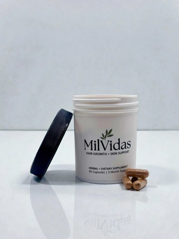 MilVidas™ - Hair Growth + Skin Support Supplement - 90 Capsules | 3 Month Supply - Image 3